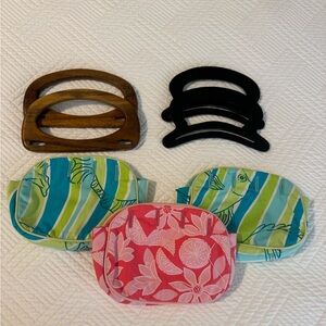 3 Reversible Lilly Pulitzer small handbags and handles